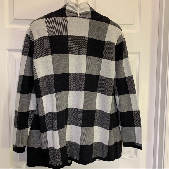 Lands End Open-Front Long Sweater Cardigan Size LP - Picture 4 of 7